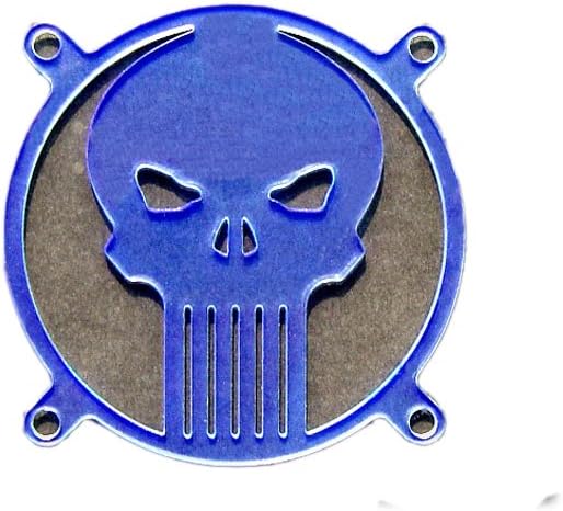 Bitspower 80mm レーザーカット UVリアクティブ ファングリル  Skull II BP-80UVFG-BL-5