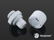 画像をギャラリービューアに読み込む, Bitspower G1/4インチ スレッド 内径3/8インチ 外径1/2インチ チューブ用 CC2 Ultimate 圧縮フィッティング(継手) デラックスホワイト
