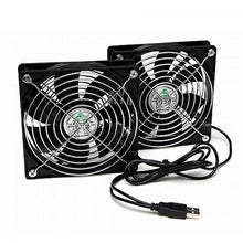 画像をギャラリービューアに読み込む, TIMELY 2連USBファン BIGFAN120U for Men Stereo BIGFAN120U-STEREO

