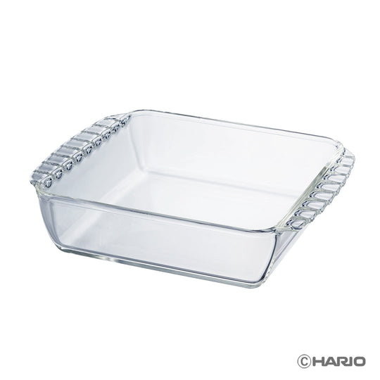 HARIO(ハリオ) 耐熱ガラス製 スクエア皿 1300mL BUONO kitchen グラタン皿 日本製 クリア HKOZ-130-BK
