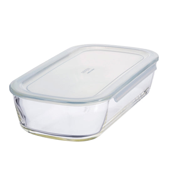 HARIO(ハリオ) 日本製 耐熱ガラス製 保存容器 角 1400ml BUONO kitchen KSTL-140-TW クリア
