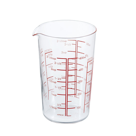 HARIO(ハリオ) 日本製 耐熱ガラス製 メジャーカップ 500ml MJC-50-R-BK