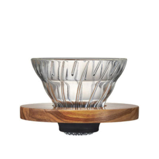 V60耐熱ガラス透過ドリッパーオリーブウッド VDGR-01-OV