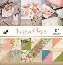 画像をギャラリービューアに読み込む, DCWV  Premium - DCWV - Stacks - 12 x 12 - Double-Sided - Preserved Paper - Gold Foil - 36 Sheets PS-005-00592
