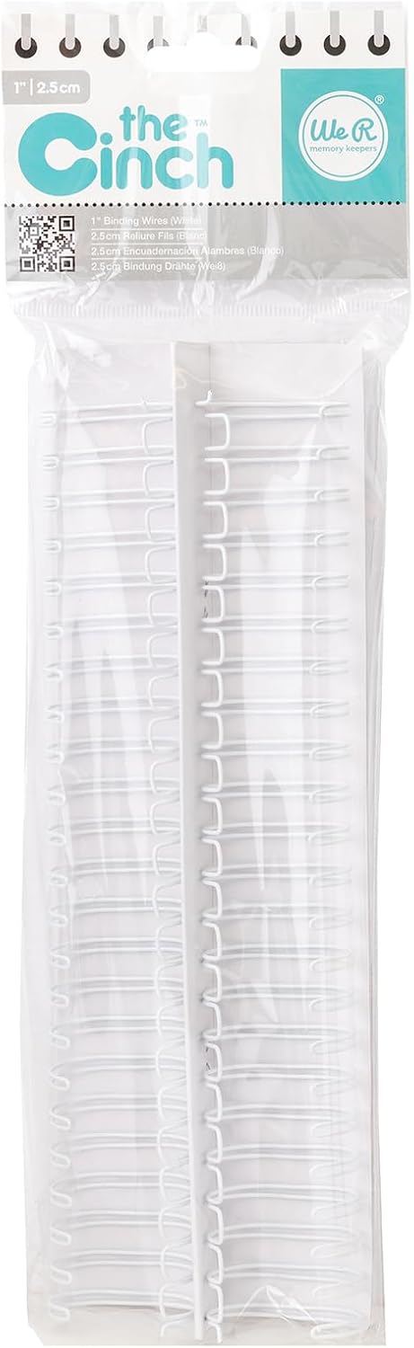 We R Memory Keepers Wire - WR - Cinch - 1 Inch - White (2 Piece) 71006-6