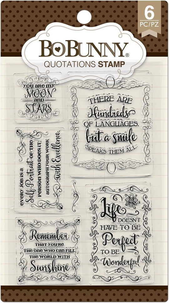 BoBunny (ボバニー) Stamp - BB - Essentials - Quotations (6 Piece) 7310257