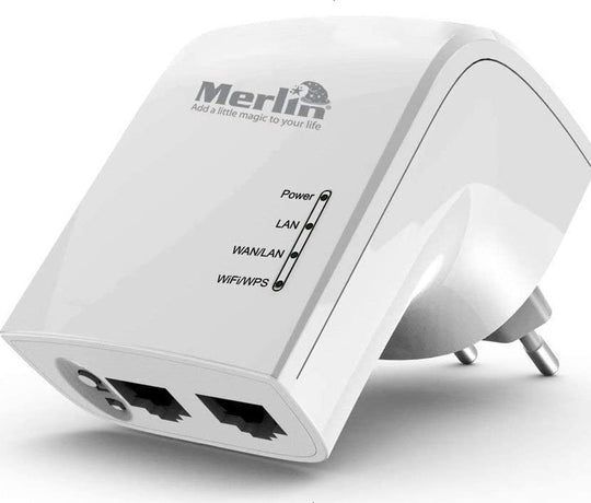 Merlin マーリン WiFi ブースター & ルーター LAN / WAN / Wi-FiモードLEDインジケータ