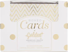 画像をギャラリービューアに読み込む, Boxed Cards - AC - Cards and Envelopes - 4 x 6 - Golden - Gold Foil (80 Piece) 369622
