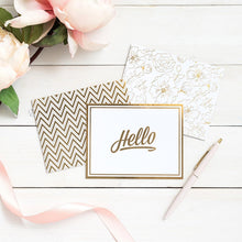 画像をギャラリービューアに読み込む, Boxed Cards - AC - Cards and Envelopes - 4 x 6 - Golden - Gold Foil (80 Piece) 369622
