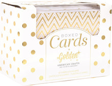 画像をギャラリービューアに読み込む, Boxed Cards - AC - Cards and Envelopes - 4 x 6 - Golden - Gold Foil (80 Piece) 369622
