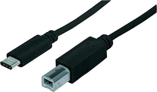 Manhattan 高速 USB C ケーブル C (オス) / B (オス) 1 m (3 ft.) Black(ブラック） 353304