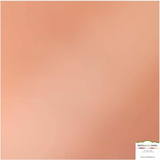 Bazzill (バジル)  Foil Board - BZ - Trends - 12 x 12 - Rose Gold 305090