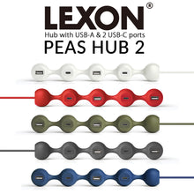 画像をギャラリービューアに読み込む, LEXON (レクソン) PEAS HUB2 4個口ハブ　2×USB・2×USB-C
